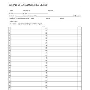 Registro verbali assemblea condominio - 31 x 24,5cm - 96 fogli - Edipro